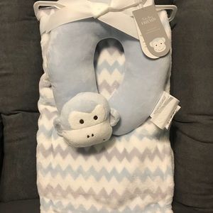 Baby Blanket and Travel Pillow